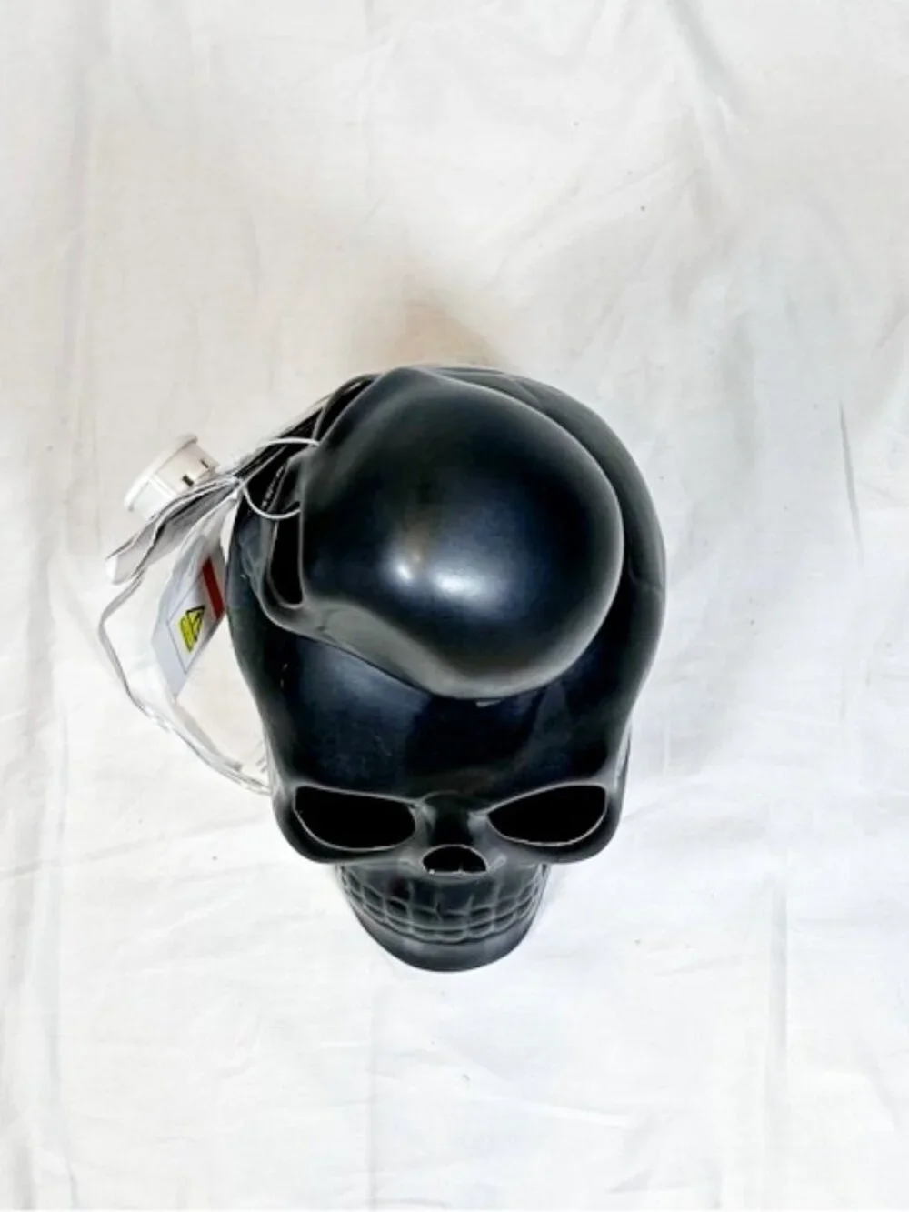 Ravens Wing Black Ceramic Flameless LED Lighted Skulls Halloween Decor
